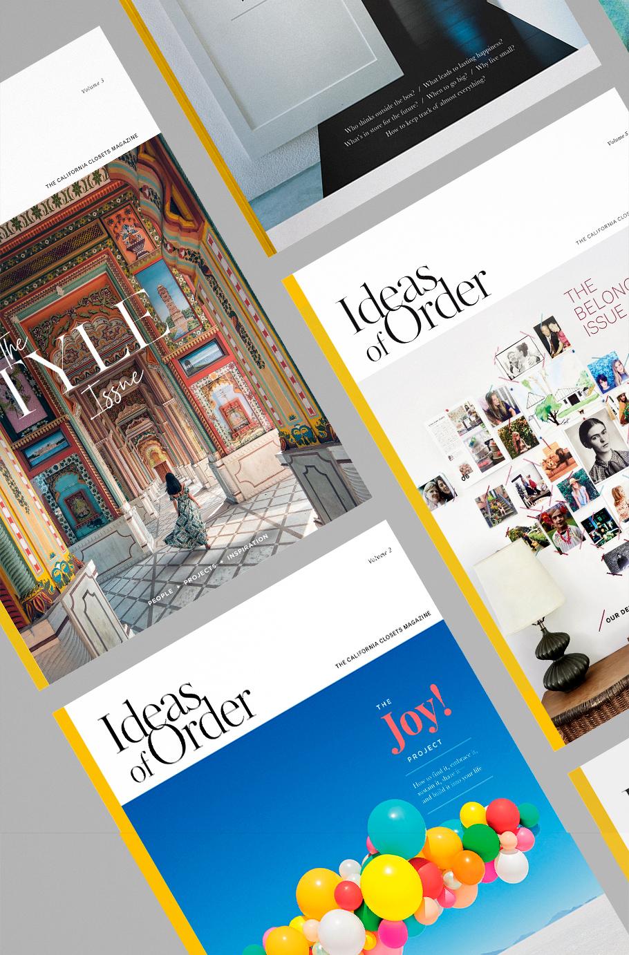 Design ideas and stories shared in Ideas of Order magazines from California Closets