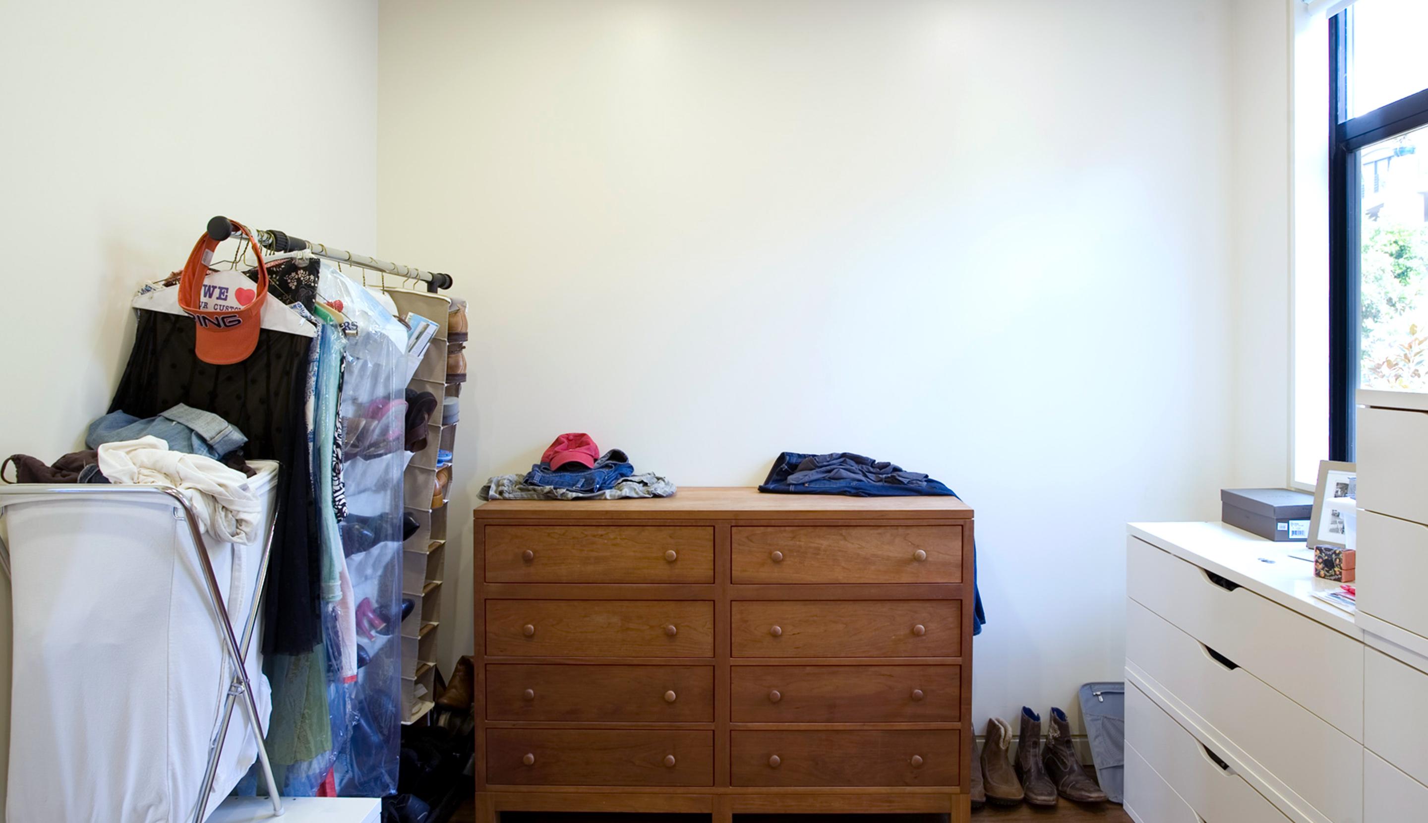 Room designated for new walk in closet design from California Closets