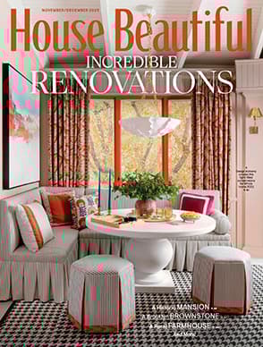 House Beautiful Dec23 issue featuring California Closets 13 historic design renovations